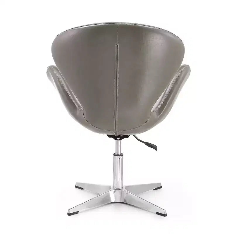 Set di 2 sedie girevoli regolabili in similpelle color lampone -
