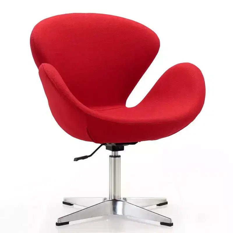 Set di 2 sedie girevoli regolabili in similpelle color lampone -