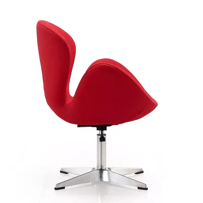 Set di 2 sedie girevoli regolabili in similpelle color lampone -