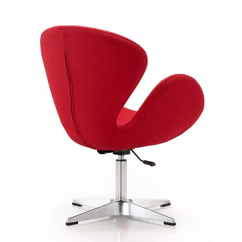 Set di 2 sedie girevoli regolabili in similpelle color lampone -
