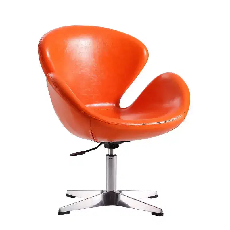 Set di 2 sedie girevoli regolabili in similpelle color lampone -