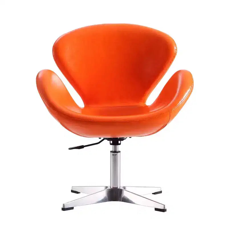 Set di 2 sedie girevoli regolabili in similpelle color lampone -