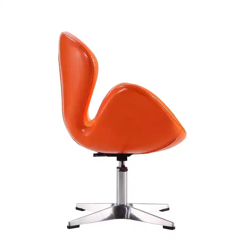 Set di 2 sedie girevoli regolabili in similpelle color lampone -