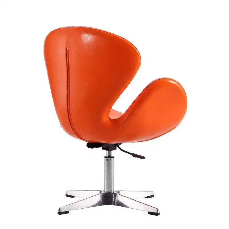 Set di 2 sedie girevoli regolabili in similpelle color lampone -