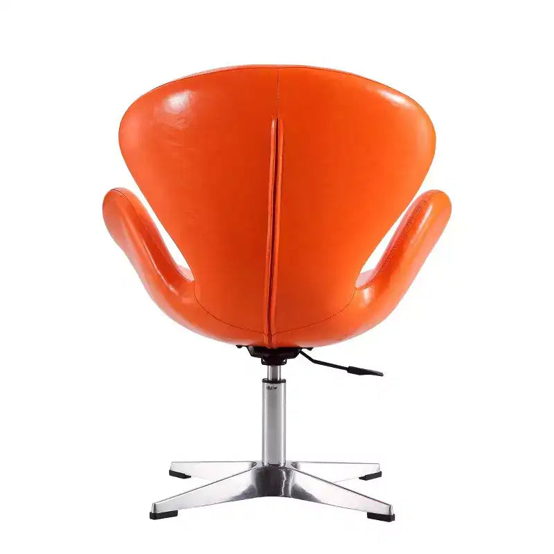 Set di 2 sedie girevoli regolabili in similpelle color lampone -