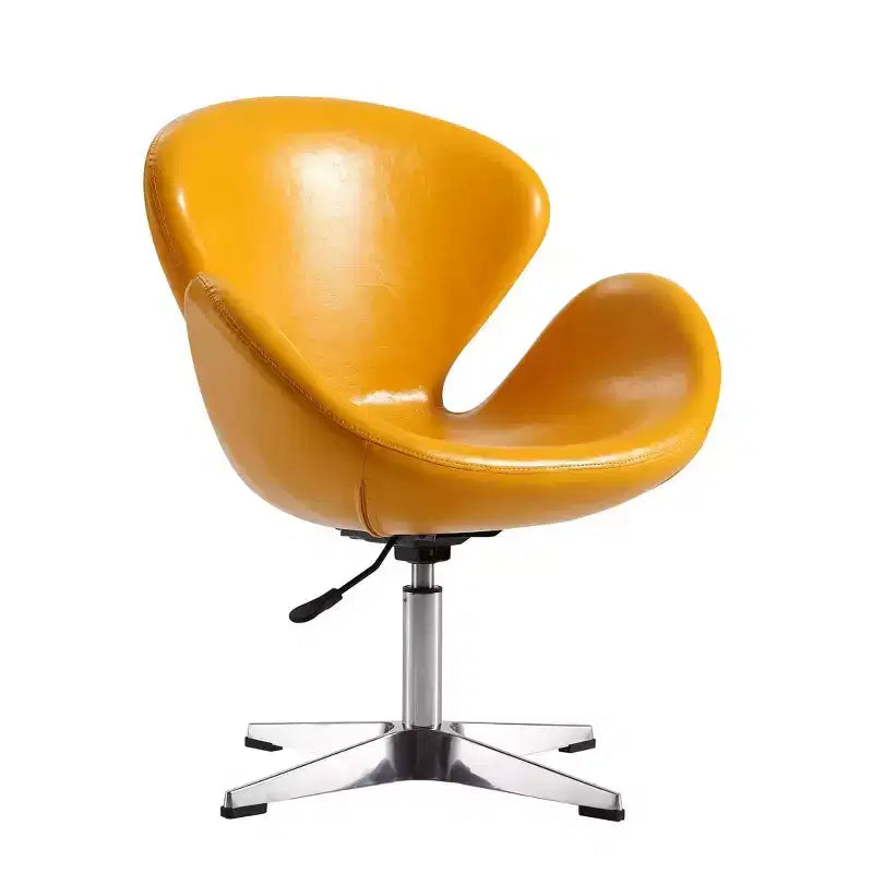 Set di 2 sedie girevoli regolabili in similpelle color lampone -