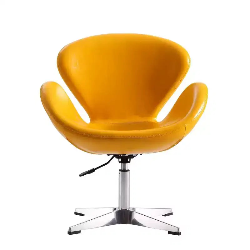 Set di 2 sedie girevoli regolabili in similpelle color lampone -