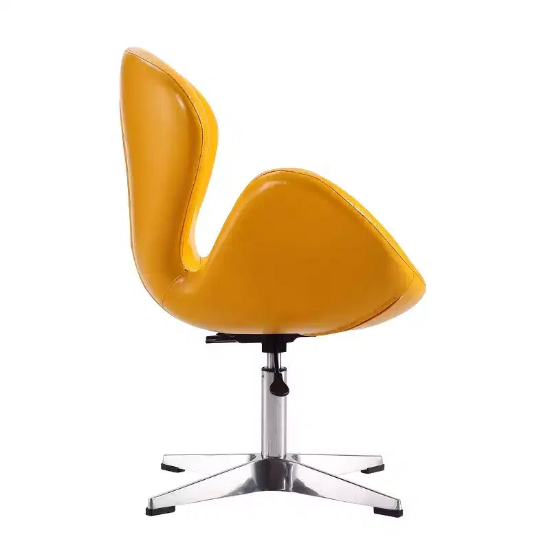 Set di 2 sedie girevoli regolabili in similpelle color lampone -