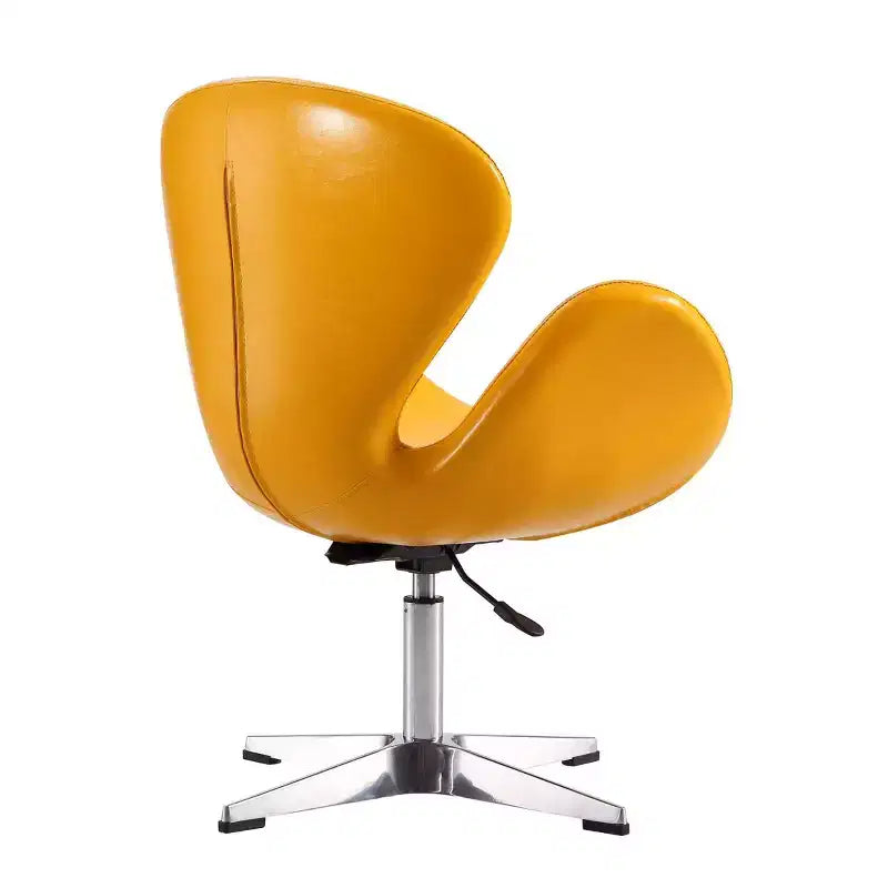 Set di 2 sedie girevoli regolabili in similpelle color lampone -