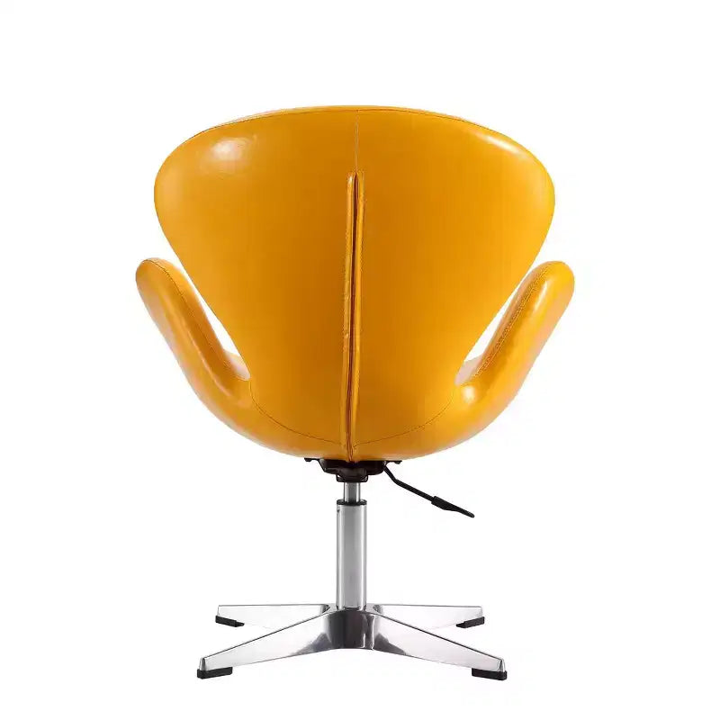 Set di 2 sedie girevoli regolabili in similpelle color lampone -