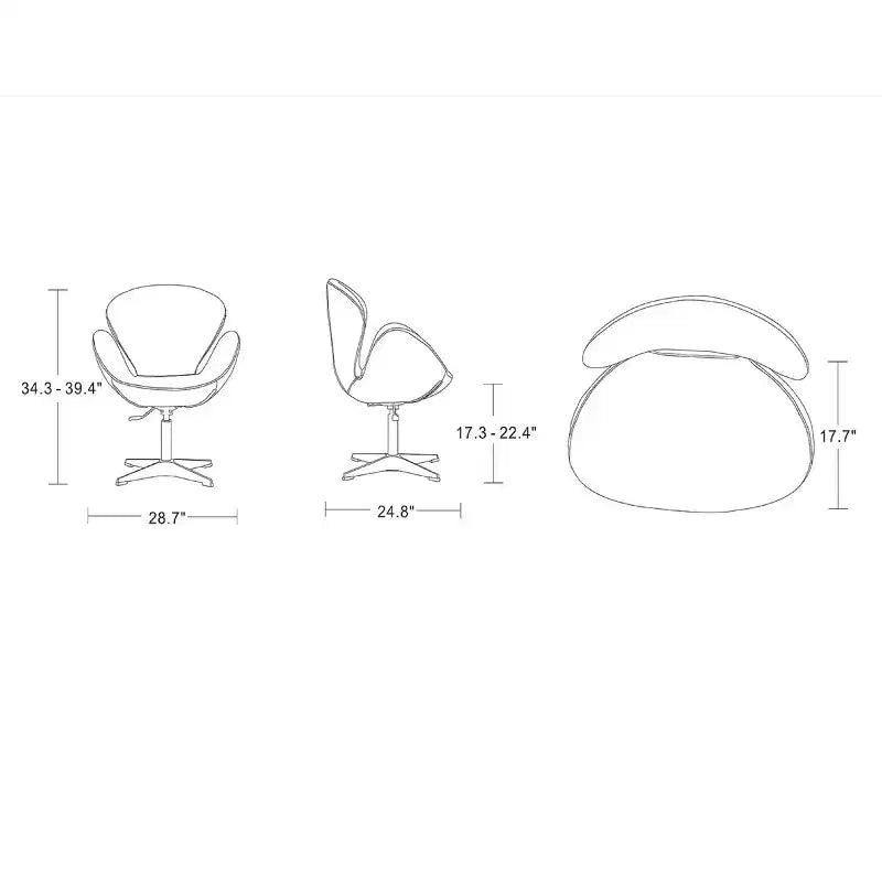 Set di 2 sedie girevoli regolabili in similpelle color lampone -