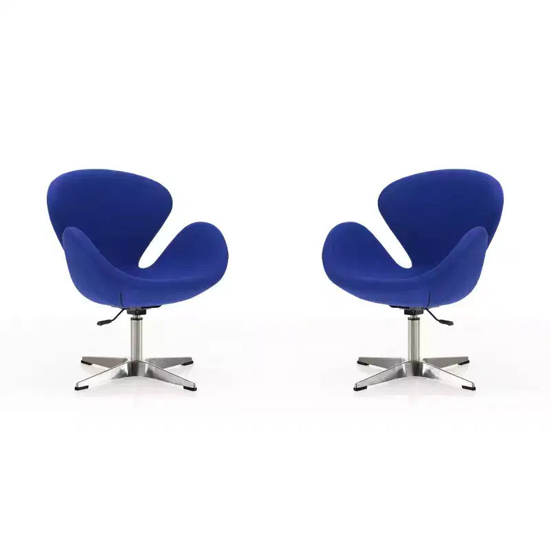 Set di 2 sedie girevoli regolabili in similpelle color lampone -