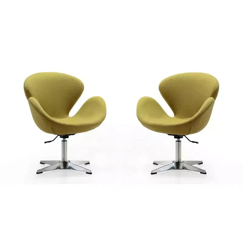 Set di 2 sedie girevoli regolabili in similpelle color lampone -