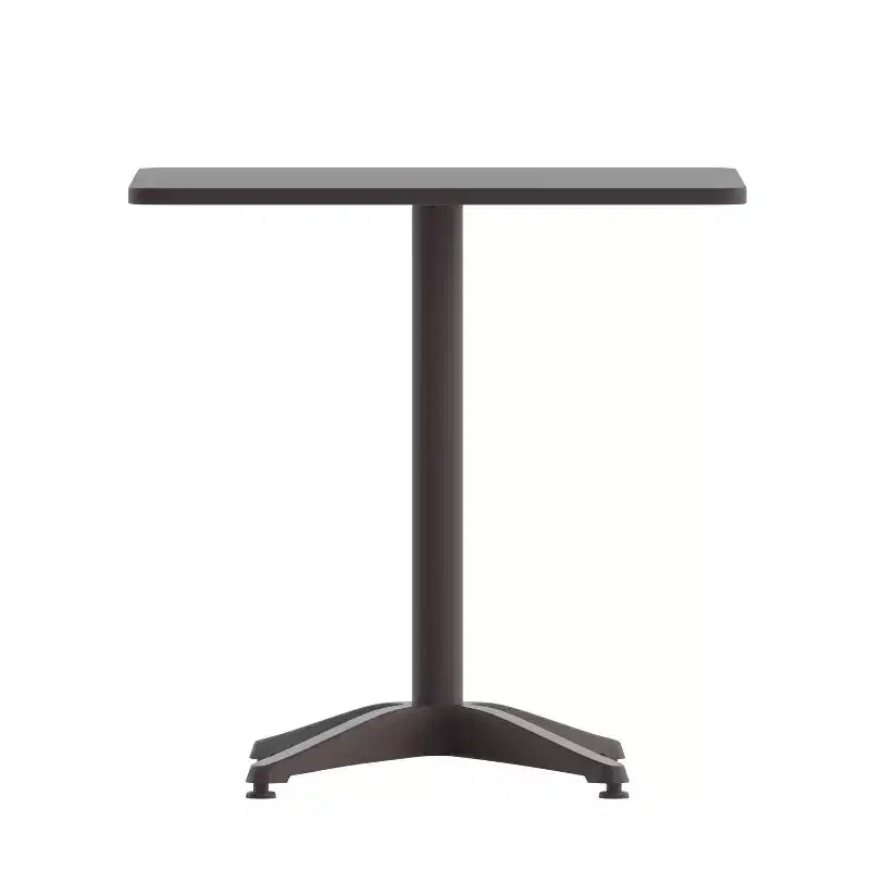 Set tavolo quadrato da 27,5'' per interni-esterni in alluminio Emma and Oliver con 4 sedie con schienale a doghe