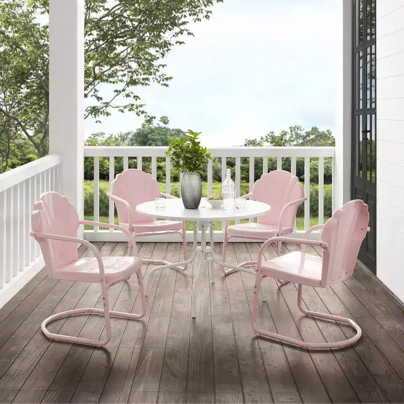Set da pranzo da esterno Crosley Tulip da 5 pezzi