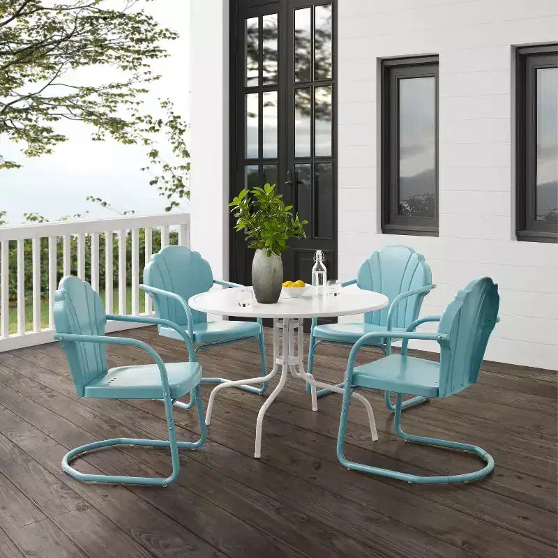 Set da pranzo da esterno Crosley Tulip da 5 pezzi