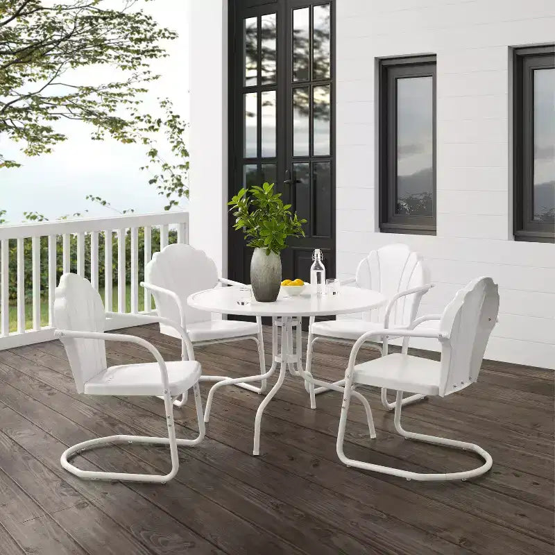 Set da pranzo da esterno Crosley Tulip da 5 pezzi
