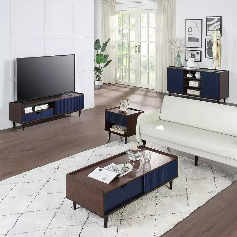 Mobile TV scanalato moderno per TV fino a 55 pollici -