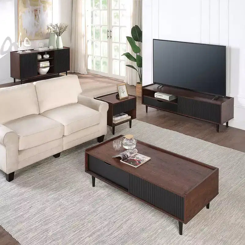 Mobile TV scanalato moderno per TV fino a 55 pollici -