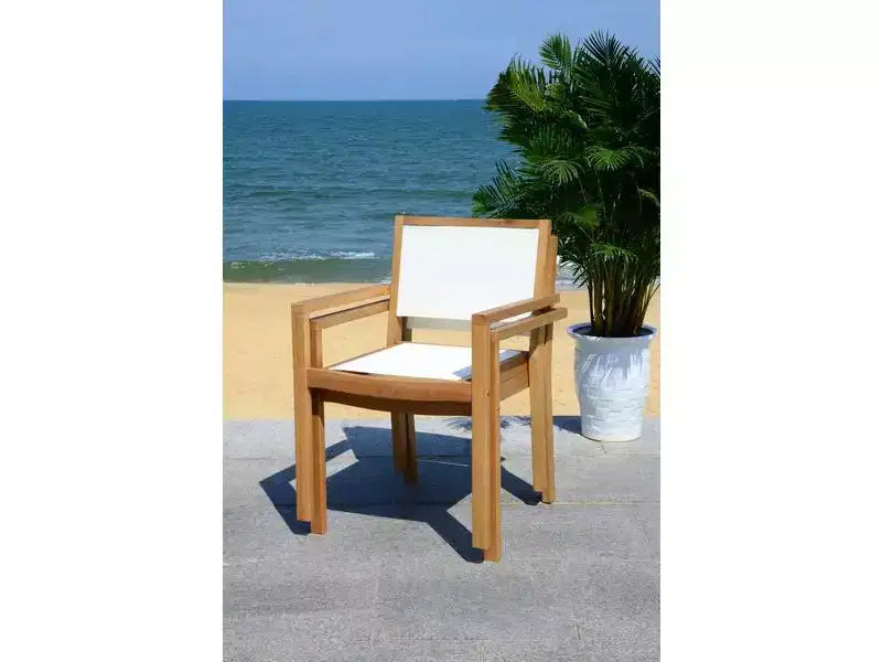Set Chante Tavolo Rotondo 5 Pezzi - Interno/Esterno - PAT7041 - Naturale/Beige - Safavieh