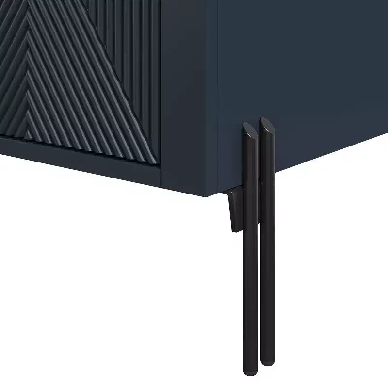 Mobile bar da 42" con motivo a trama e ripiano in marmo -