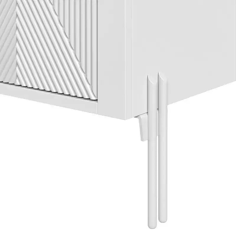 Mobile bar da 42" con motivo a trama e ripiano in marmo -