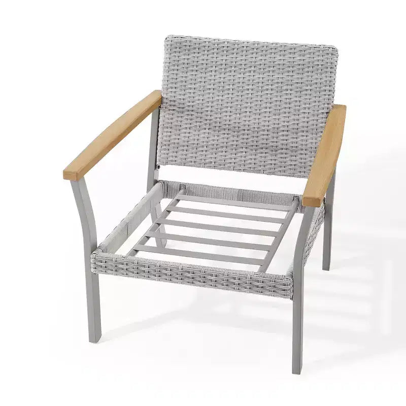 SONGMICS HOME Collezione Sencillo - Set di mobili da giardino in 3 pezzi, 2 sedie a sdraio e 1 tavolino da caffè, Mobili da esterno, Grigio e Beige