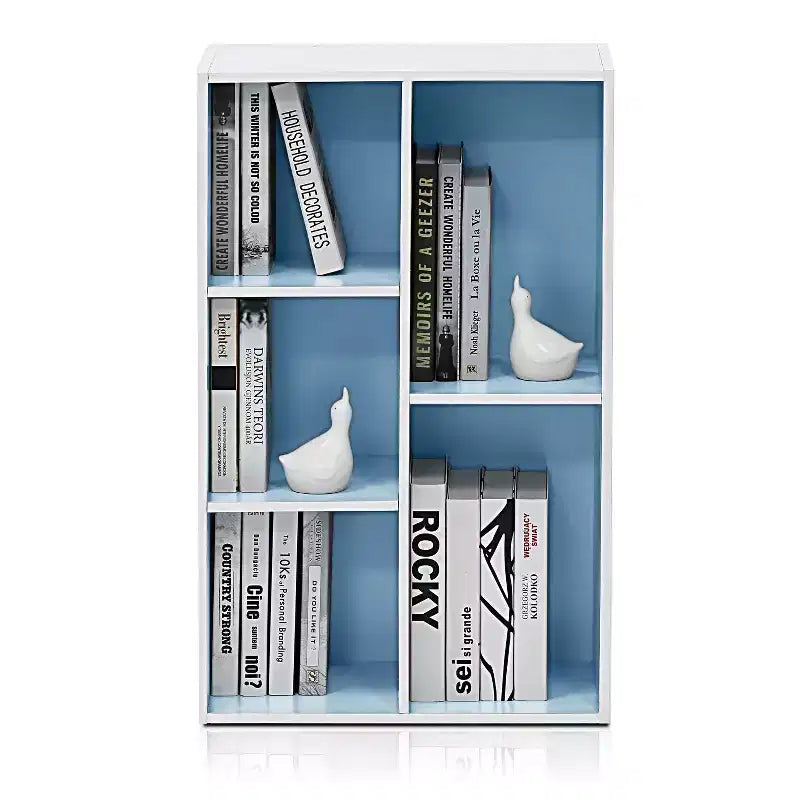 Libreria multiuso reversibile a 5 cubi con vani a giorno