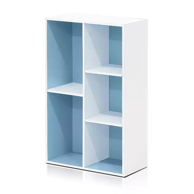 Libreria multiuso reversibile a 5 cubi con vani a giorno