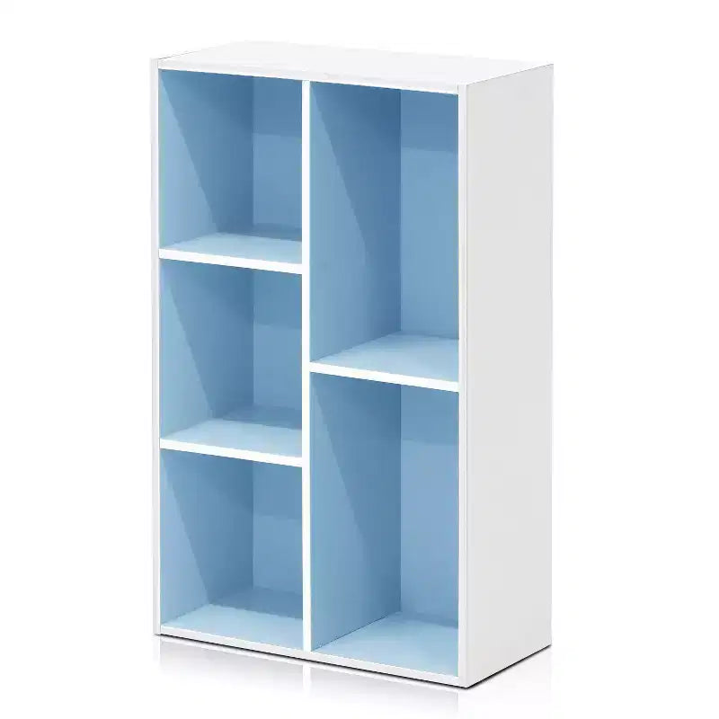 Libreria multiuso reversibile a 5 cubi con vani a giorno