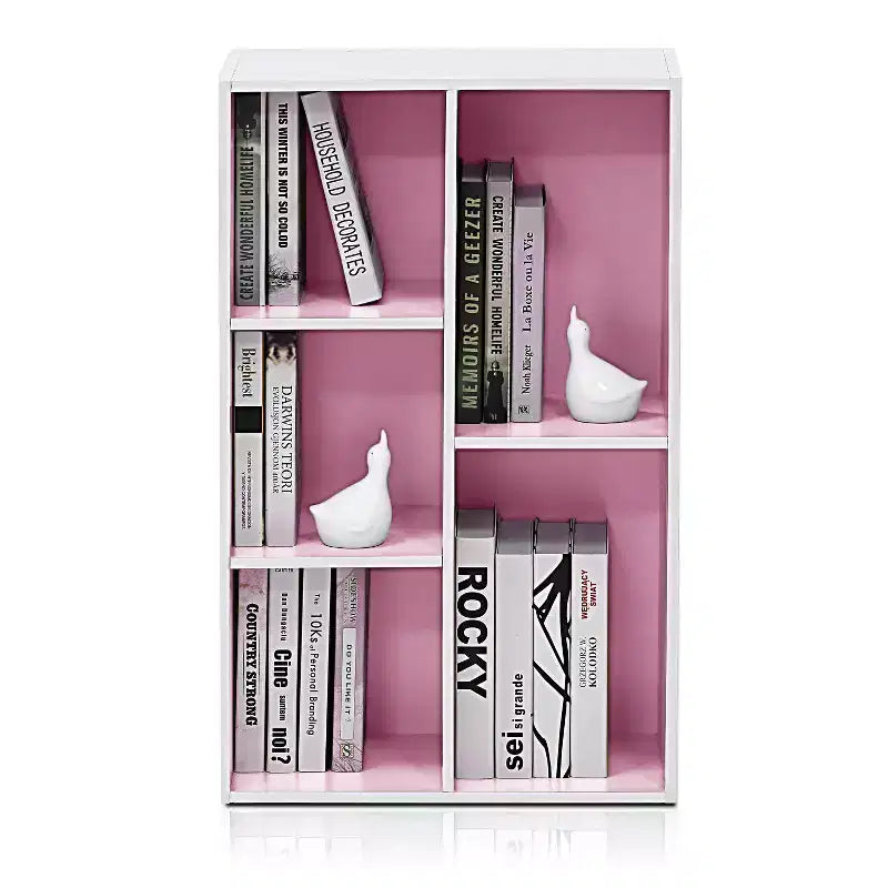 Libreria multiuso reversibile a 5 cubi con vani a giorno