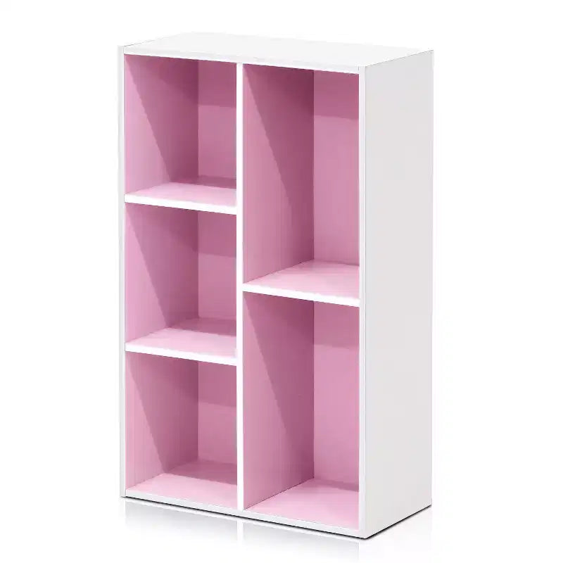 Libreria multiuso reversibile a 5 cubi con vani a giorno