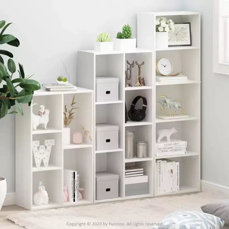 Libreria multiuso reversibile a 5 cubi con vani a giorno