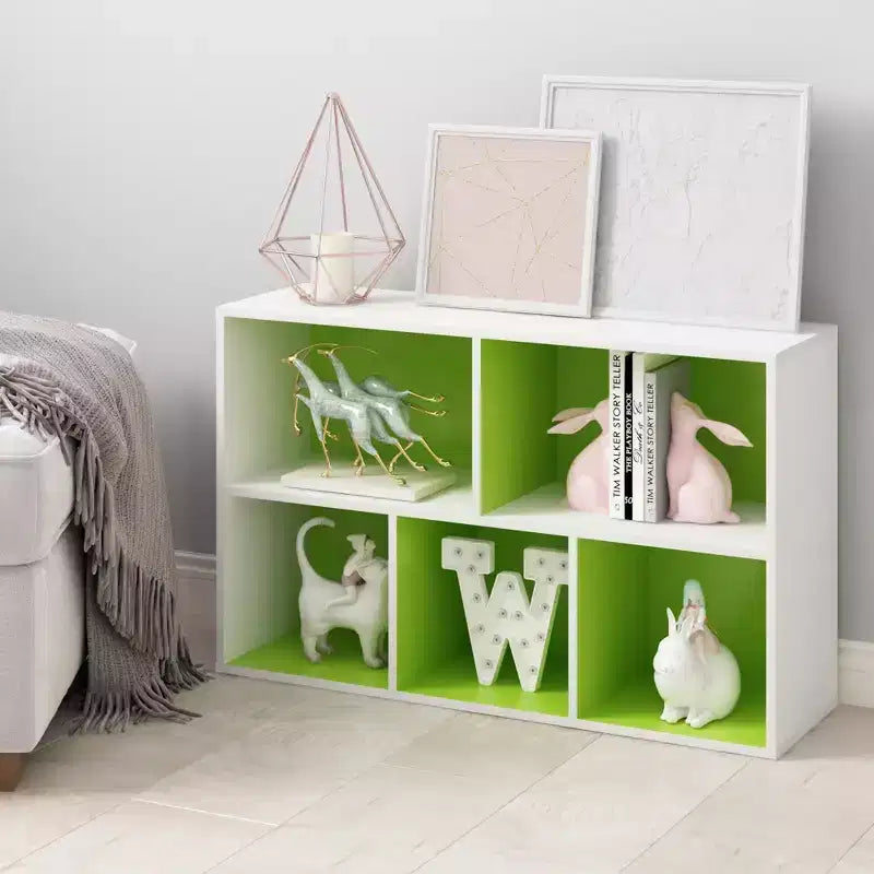 Libreria multiuso reversibile a 5 cubi con vani a giorno