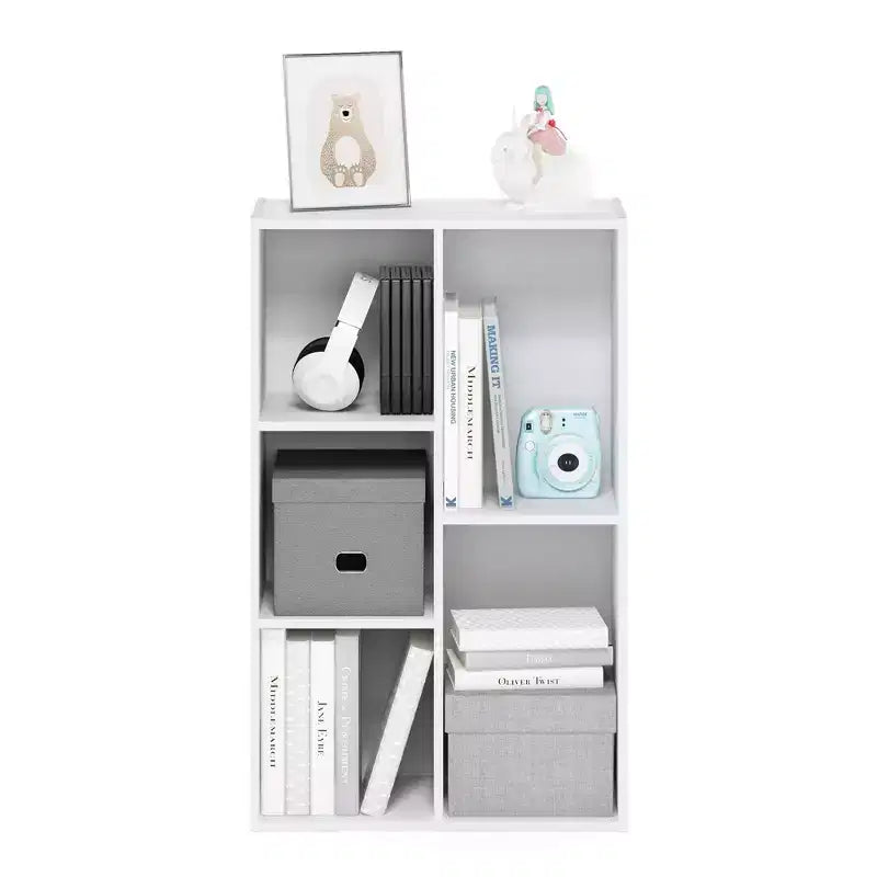 Libreria multiuso reversibile a 5 cubi con vani a giorno
