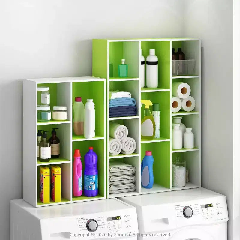 Libreria multiuso reversibile a 5 cubi con vani a giorno