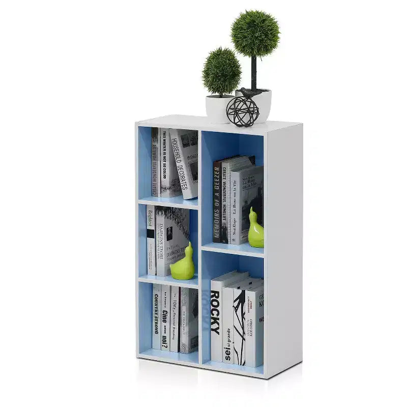 Libreria multiuso reversibile a 5 cubi con vani a giorno