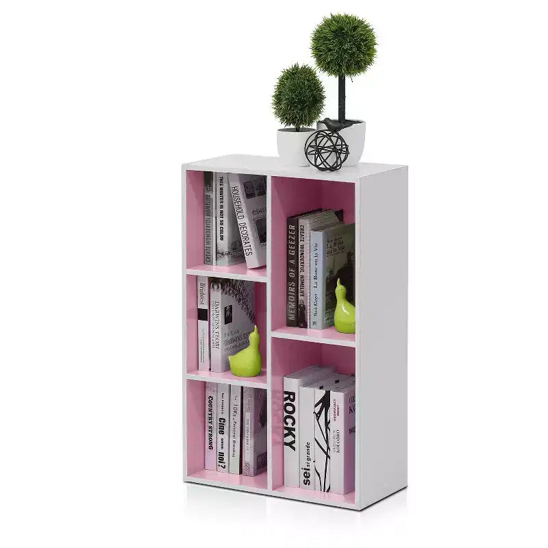 Libreria multiuso reversibile a 5 cubi con vani a giorno