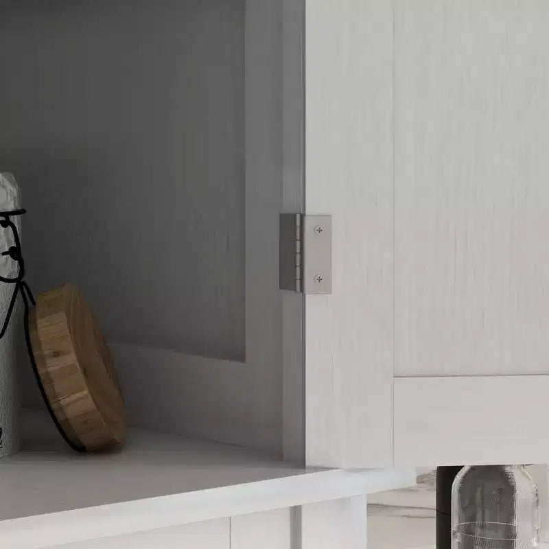 Dispensa tradizionale indipendente da cucina da 183 cm con 2 ante, cassetto e ripiani regolabili, colore nero venato