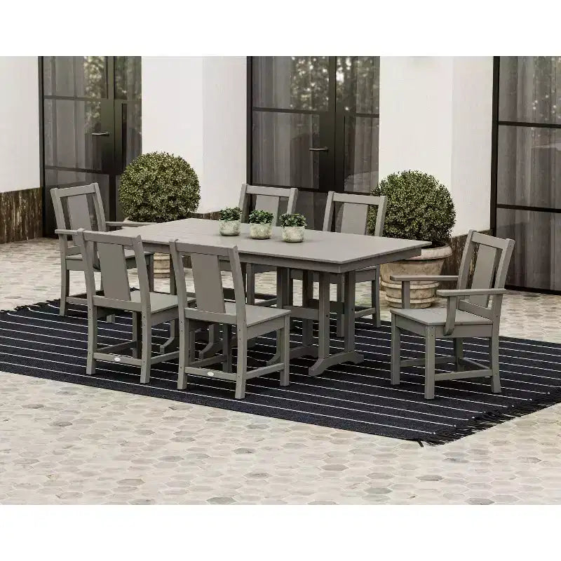 Set da pranzo da esterno POLYWOOD Prairie Farmhouse a 7 pezzi