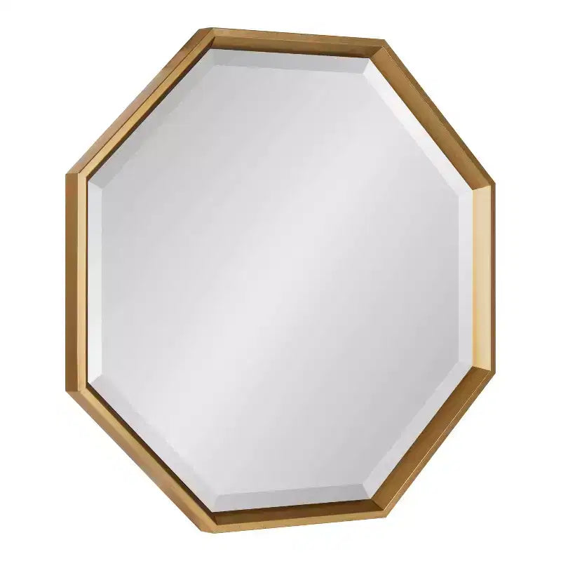 Calder Octagon Wall Mirror Gold - Kate & Laurel All Things Decor