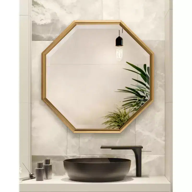 Specchio da parete ottagonale Calder, oro -