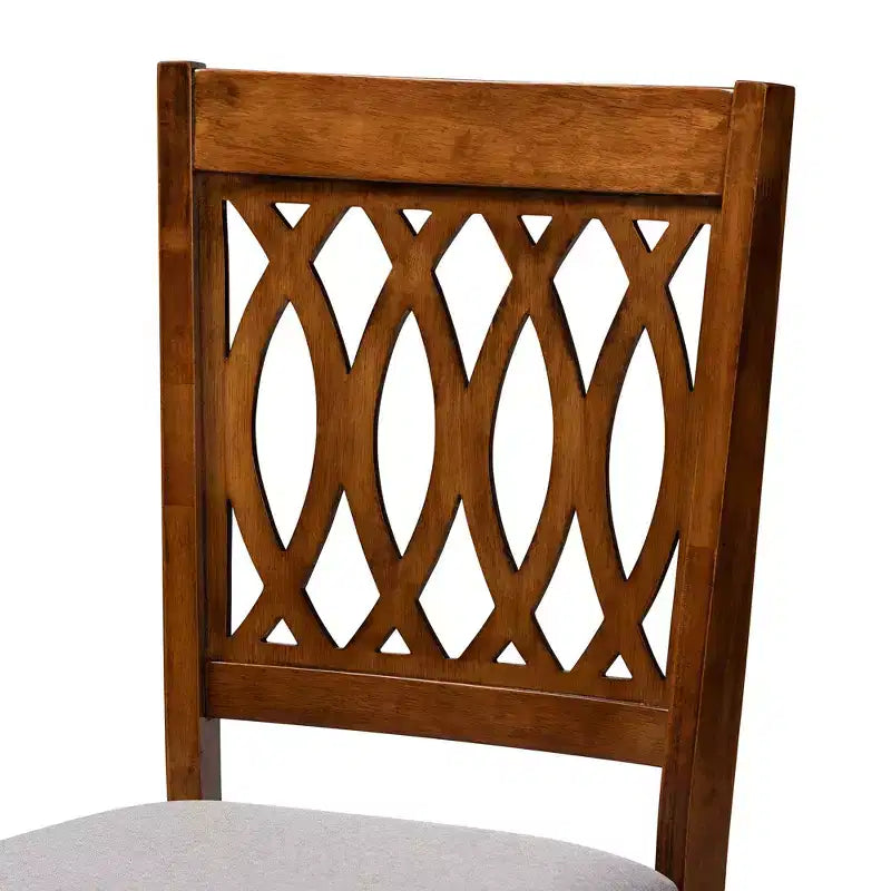 Set da pranzo moderno Baxton Studio Florencia in tessuto e legno