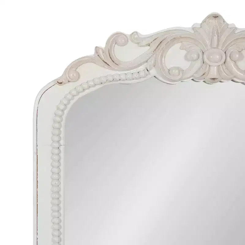 Jenelle Specchio da Parete con Cornice Bianco