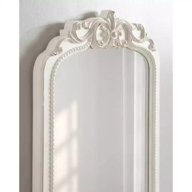 Jenelle Specchio da Parete con Cornice Bianco