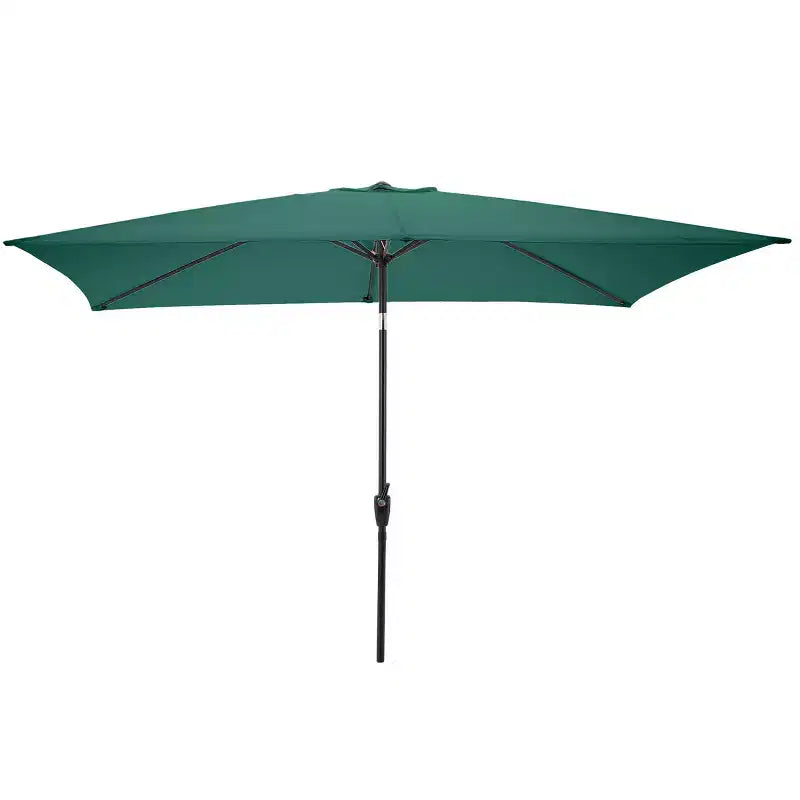 Set da pranzo da esterno 6 pz Alaterre Furniture, tavolo Weston con ombrellone rettangolare da 3 m