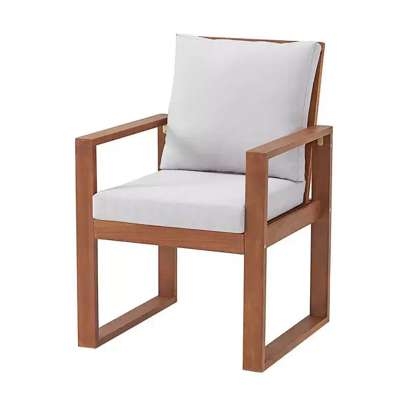 Set da pranzo da esterno 6 pz Alaterre Furniture, tavolo Weston con ombrellone rettangolare da 3 m
