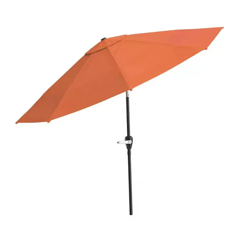 Set da pranzo da esterno Alaterre Furniture 8 pz, tavolo Okemo con ombrellone a inclinazione automatica da 3 m