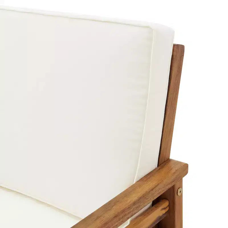 Set da pranzo da esterno Alaterre Furniture 8 pezzi, tavolo Okemo con ombrellone rettangolare da 3 m