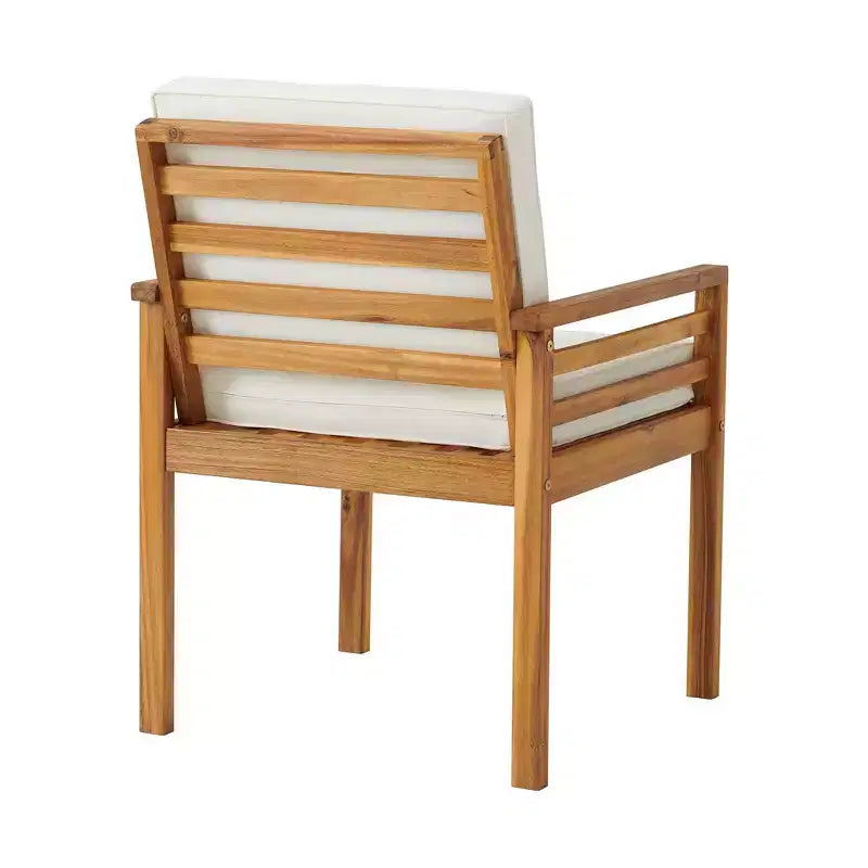 Set da pranzo da esterno Alaterre Furniture 8 pezzi, tavolo Okemo con ombrellone rettangolare da 3 m
